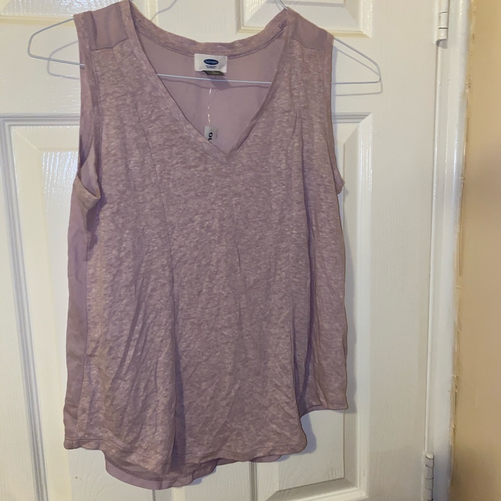 Purple top with see-through back